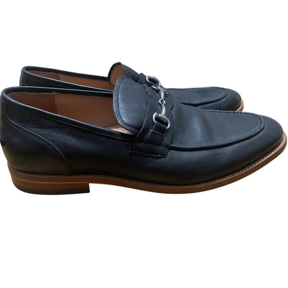 Warfield & Grand Mens 9.5 Black Leather Horsebit Loafers Quiet Luxury Dress Shoe - Picture 4 of 9